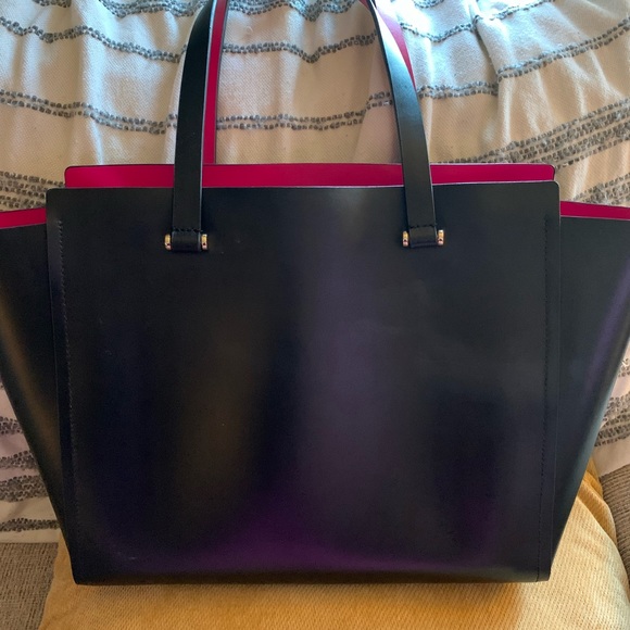 LARGE KATE SPADE BLACK/PINK TOTE BAG - Picture 2 of 9